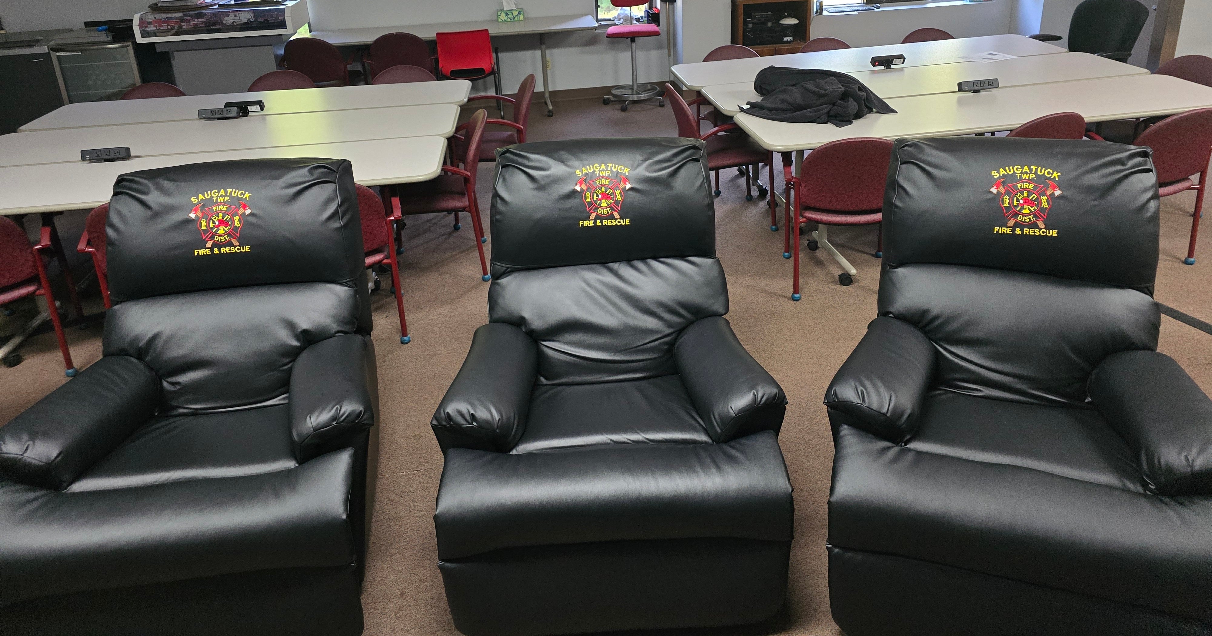 Custom Firehouse Recliners Delivered to Michigan Beachtown