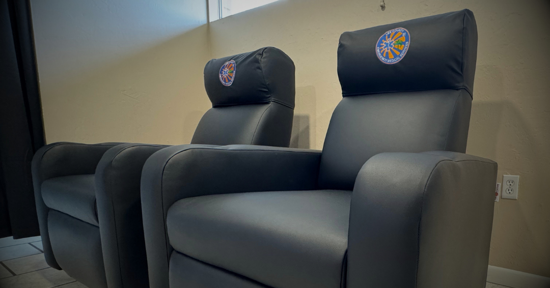 Theater-Style Reclining Firehouse Chairs Lee County EMS