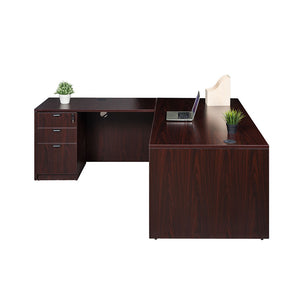 BOSS Office Suite - Executive L-Shape Corner Desk with File Storage Pedestal