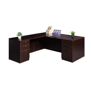 Commercial Office Suite - Executive L-Shape Corner Desk with Dual File Storage Pedestals