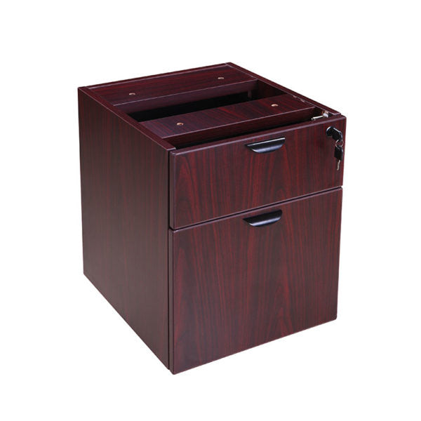 Fire dept furniture, BOSS Office 2-Drawer 3/4 Pedestal in mahogany