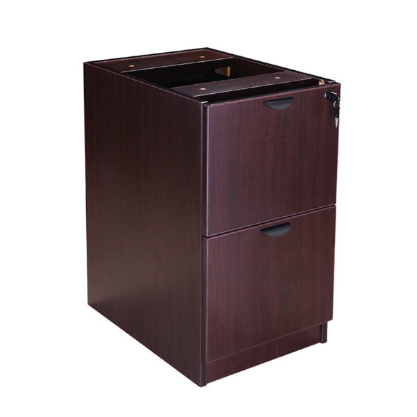 BOSS Office 2-Drawer Full Pedestal for firehouse bedroom in mahogany